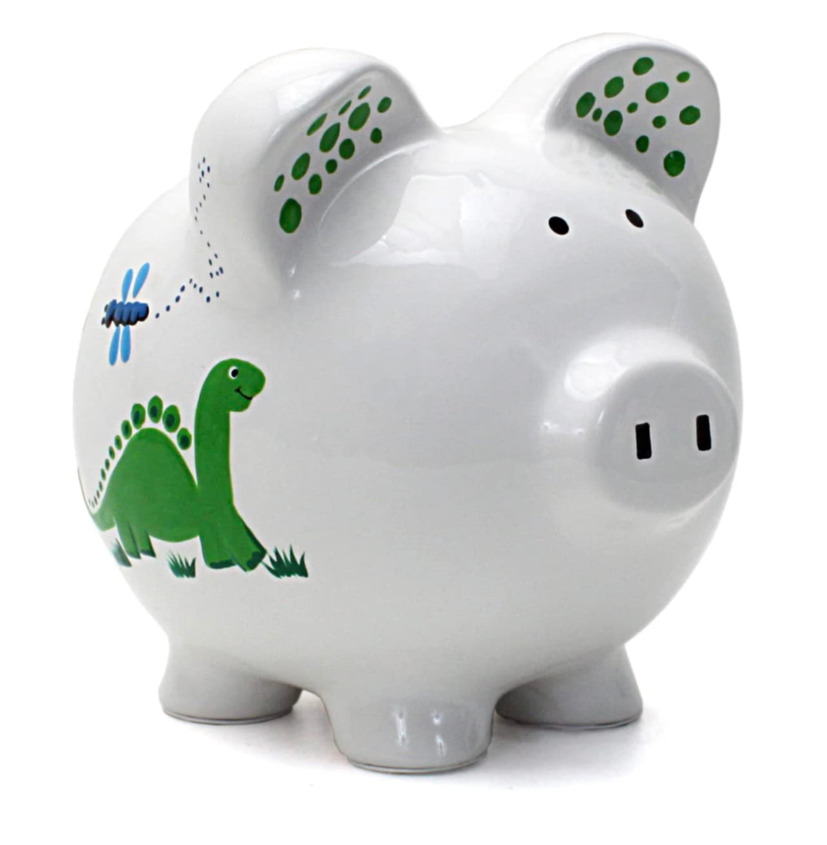 Ceramic Piggy Bank for Boys Kids Savings and Nursery Decor