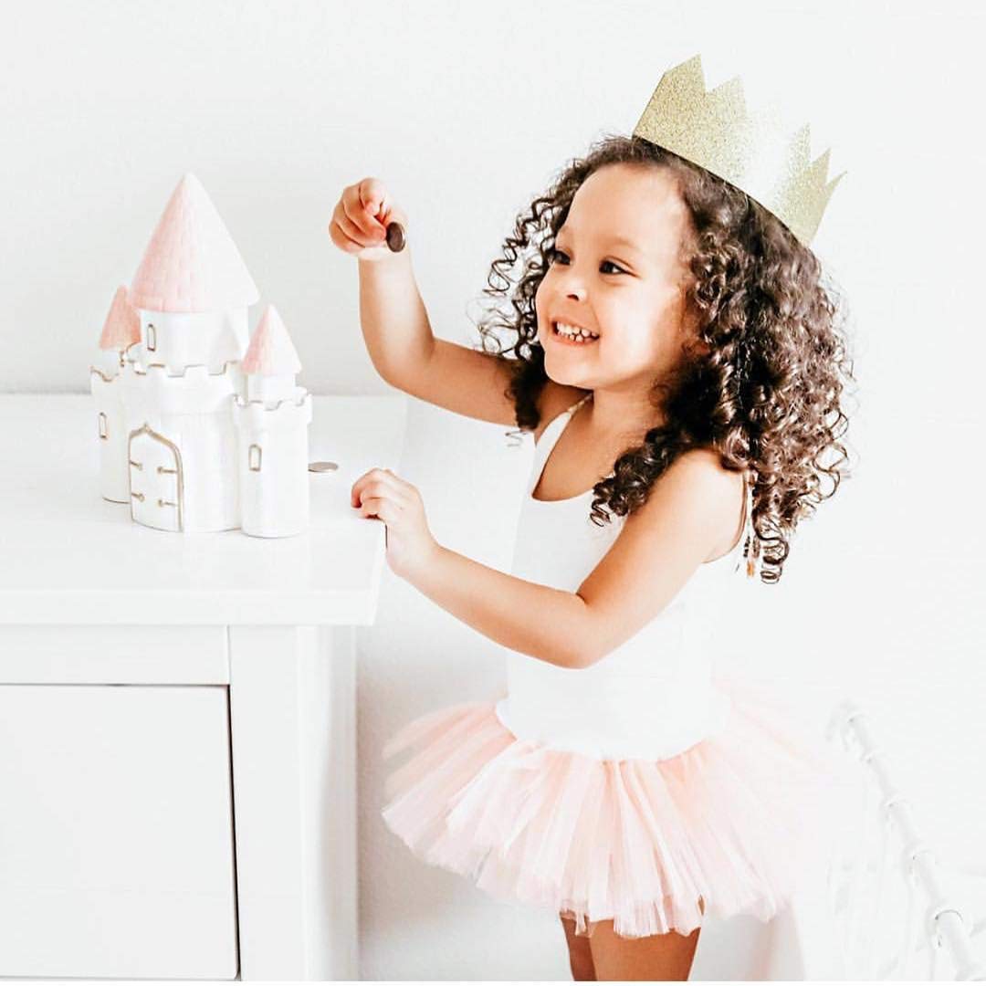 Ceramic Princess Castle Piggy Bank for Girls Nursery Decor
