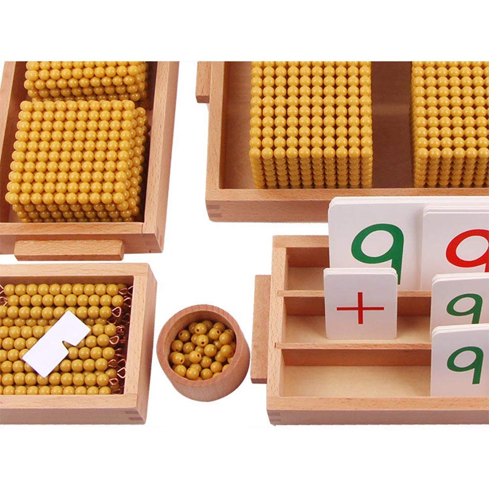 Montessori Golden Beads Decimal System Math Learning Set