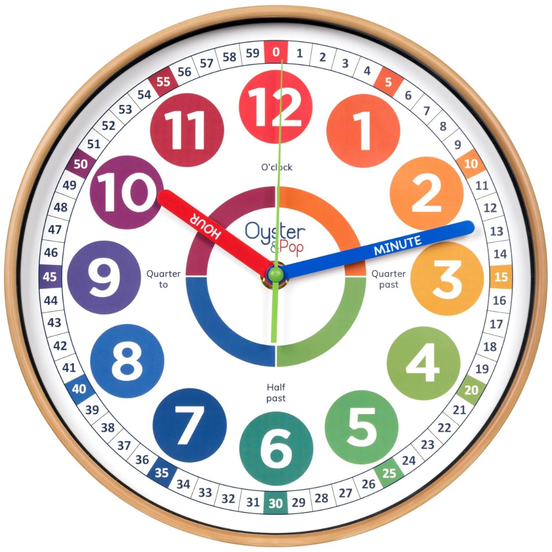 Educational Learning Clock for Kids Time Teaching and Practice