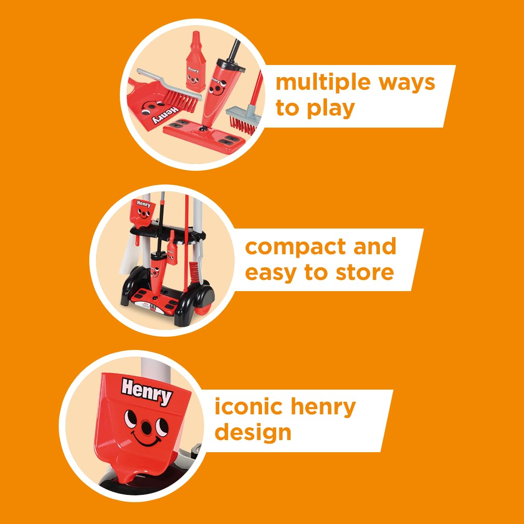 Kids Cleaning Trolley Pretend Play Set for Learning and Role Play