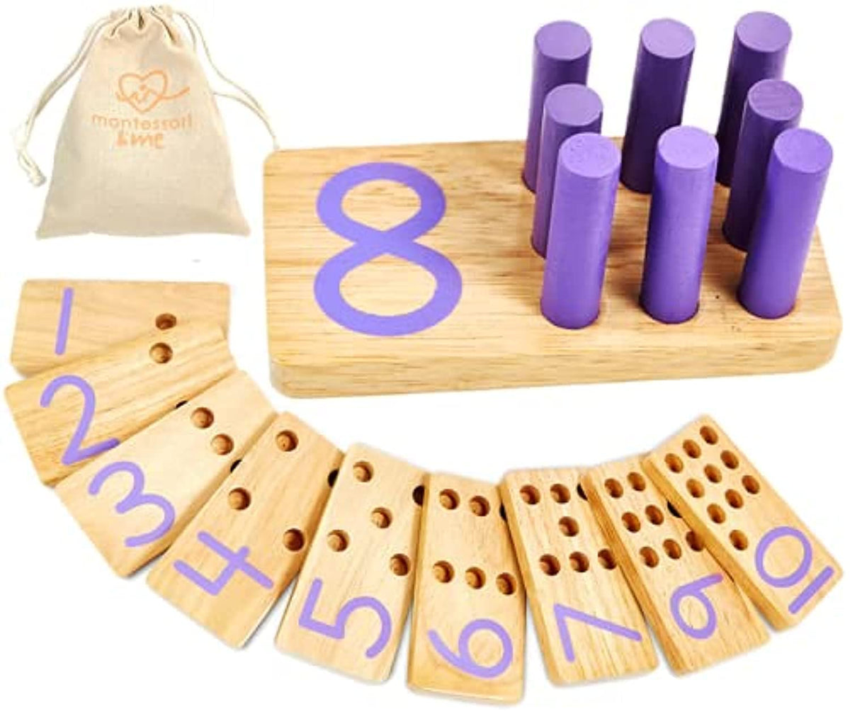 Montessori Counting Pegboard Set for Early Math Learning