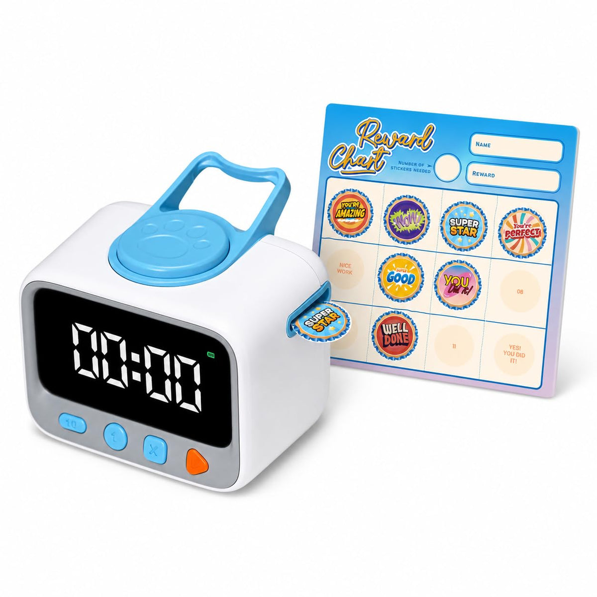 Rechargeable Visual Countdown Timer with 200 Reward Stickers