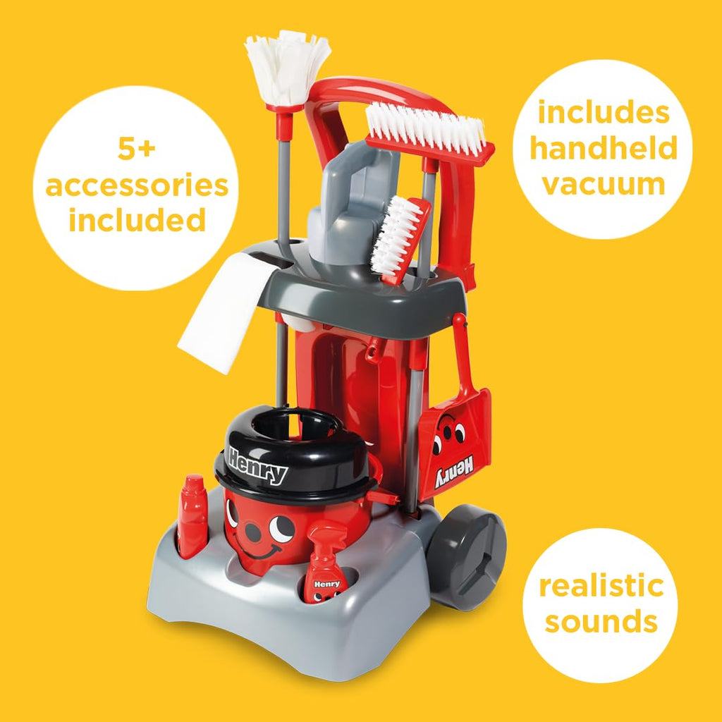 Kids Deluxe Cleaning Trolley Pretend Play Set for Role Play