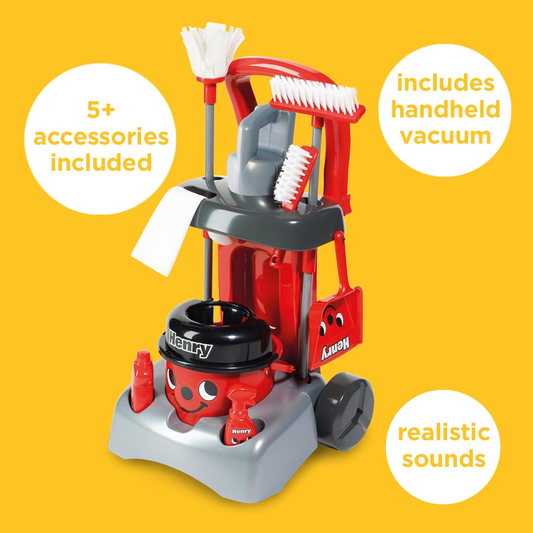 Kids Deluxe Cleaning Trolley Pretend Play Set for Role Play