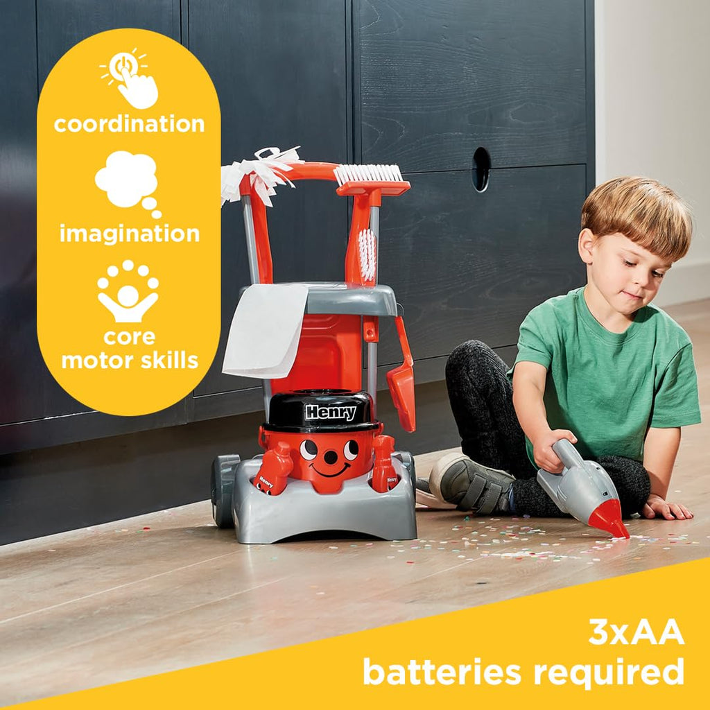 Kids Deluxe Cleaning Trolley Pretend Play Set for Role Play