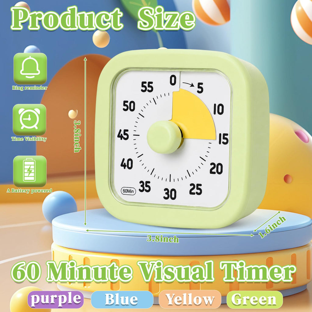 4 Pack Visual Countdown Timers for Daily Time Management
