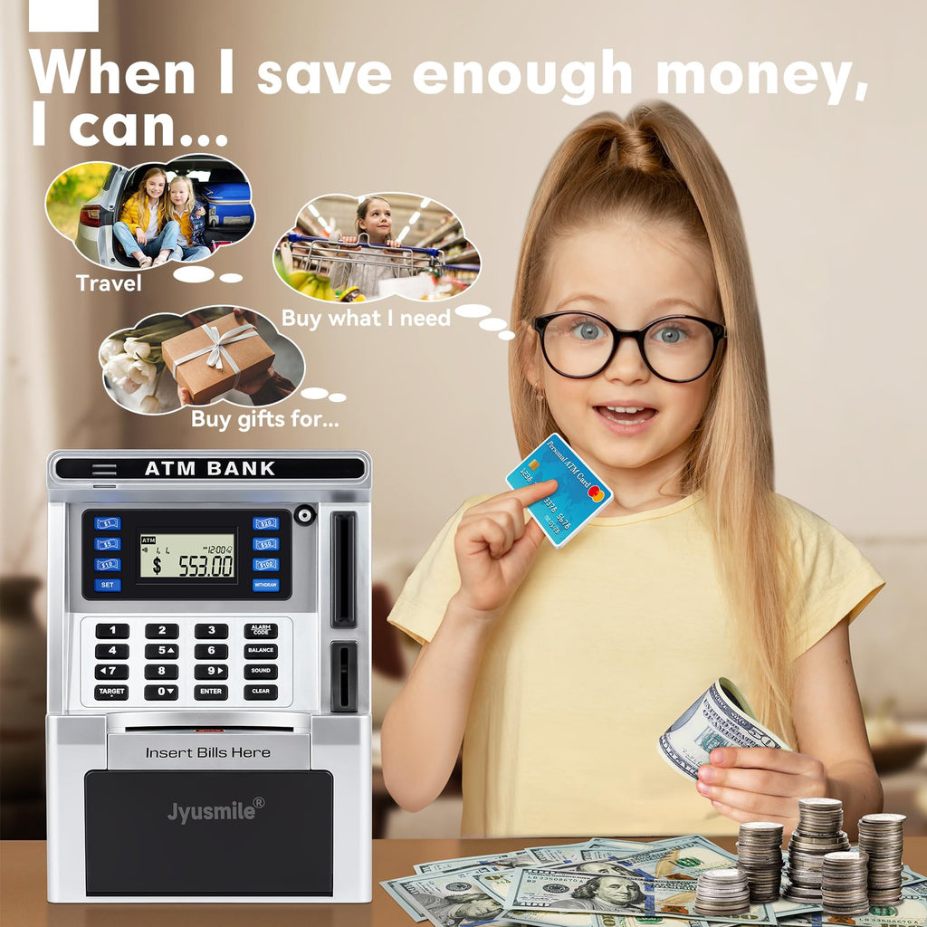 Electronic ATM Piggy Bank for Kids Money Saving and Learning