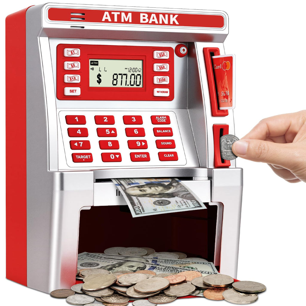 Electronic ATM Piggy Bank for Kids Money Saving and Learning