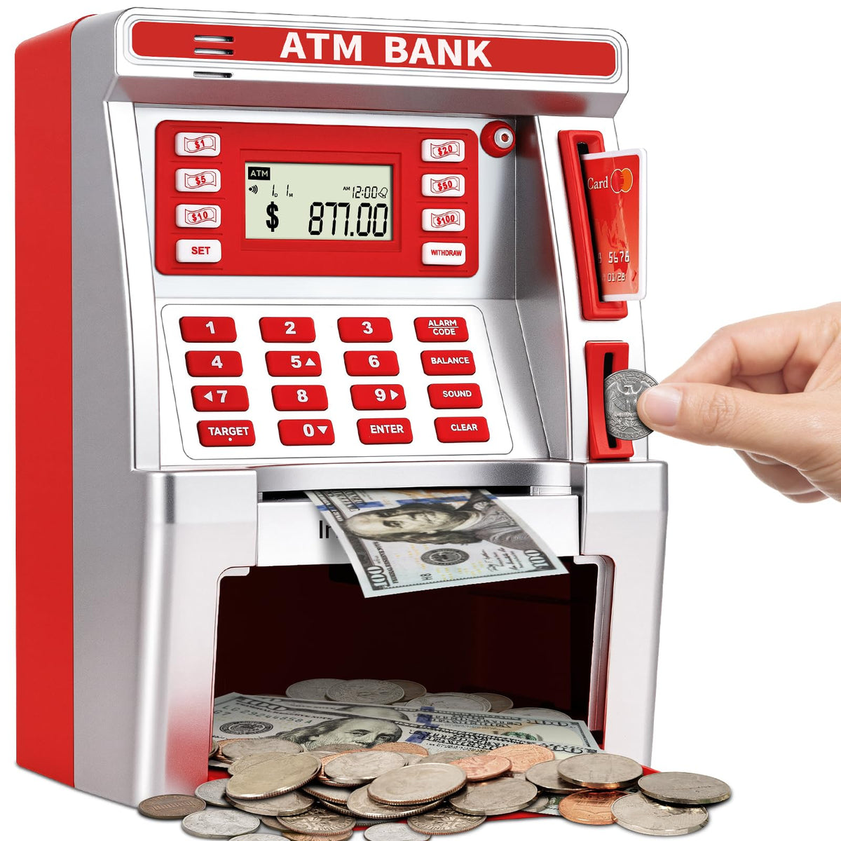 Electronic ATM Piggy Bank for Kids Money Saving and Learning