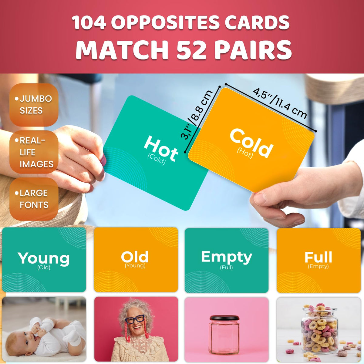 Vocabulary Builder Flash Cards for Kids Speech Therapy Learning