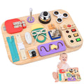 Montessori LED Busy Board Wooden Sensory Toy for Toddlers