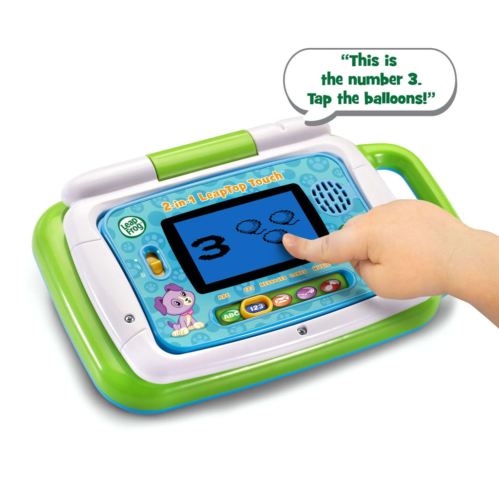 2 in 1 Touch Learning Laptop for Letters Numbers and Games