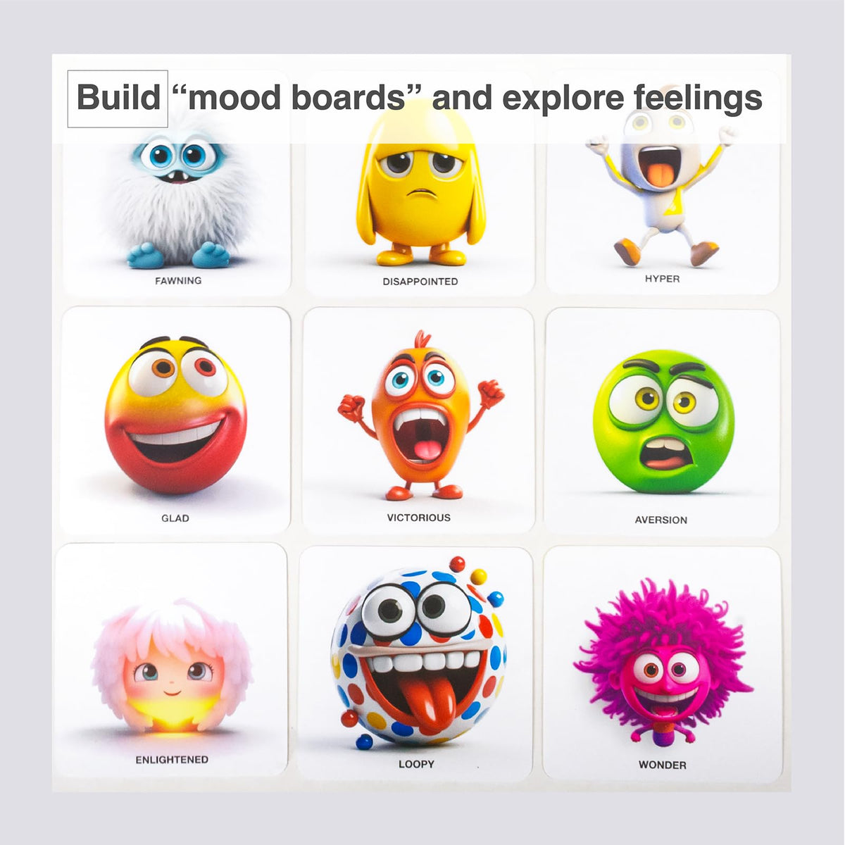 Emotional Intelligence Card Deck with 156 Emotion Cards