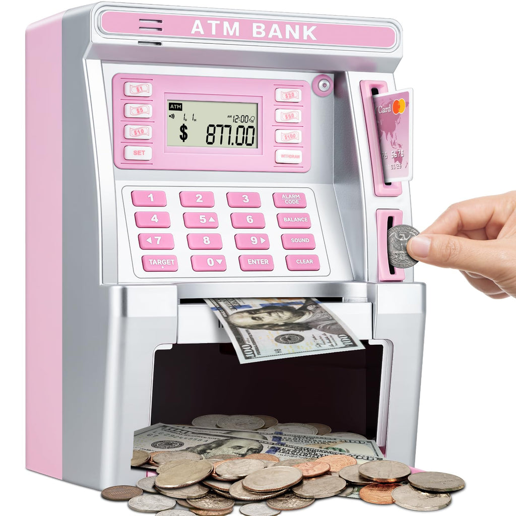 Electronic ATM Piggy Bank for Kids Money Saving and Learning