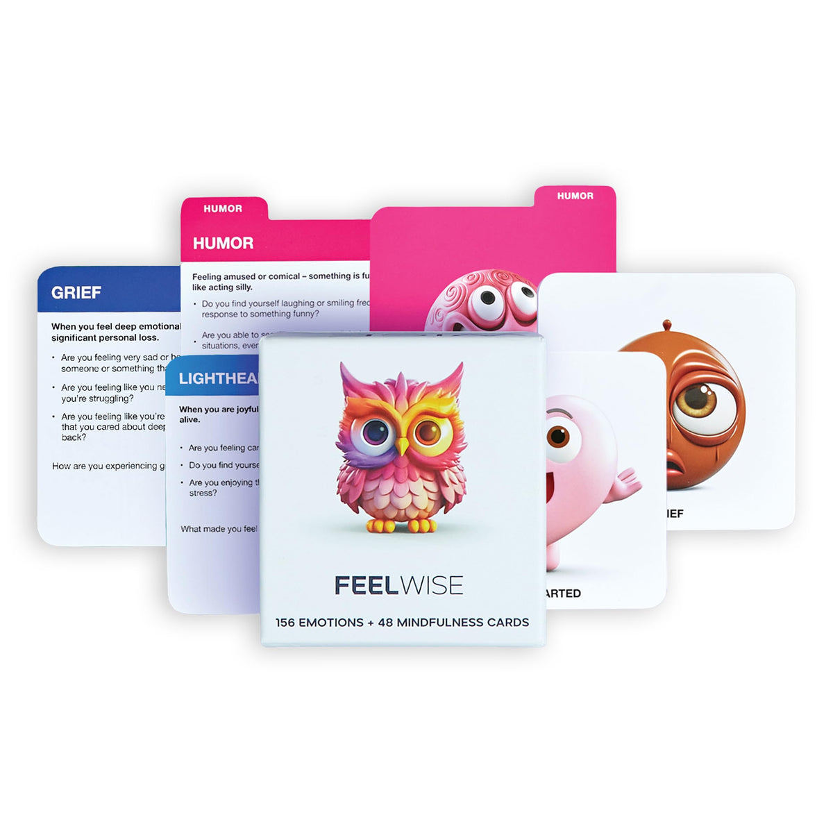 Emotional Intelligence Card Deck with 156 Emotion Cards