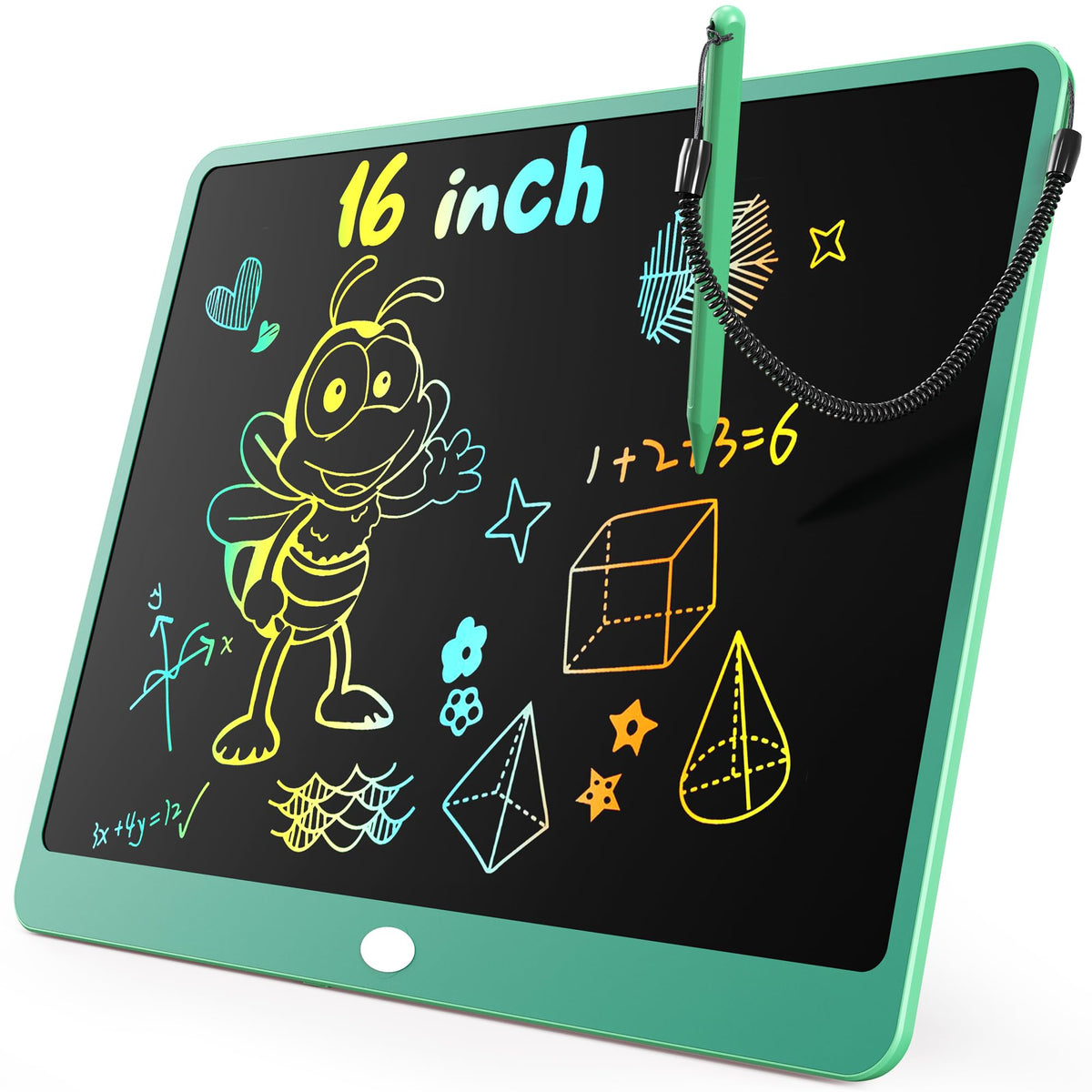 LCD Writing Tablet with Colorful Reusable Doodle Board