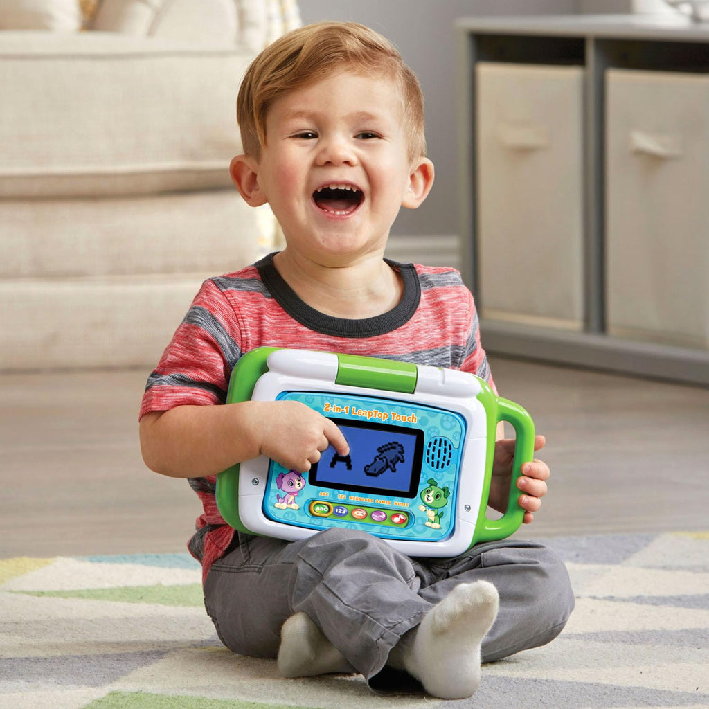 2 in 1 Touch Learning Laptop for Letters Numbers and Games