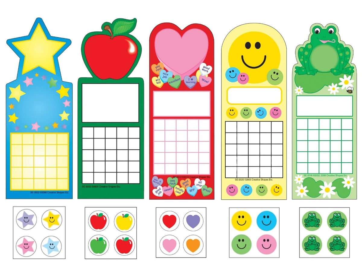 Seasonal Incentive Reward Charts and Stickers Set of 120