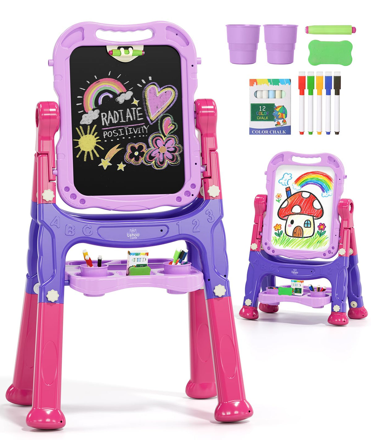 Adjustable Standing Art Easel for Kids Creative Learning