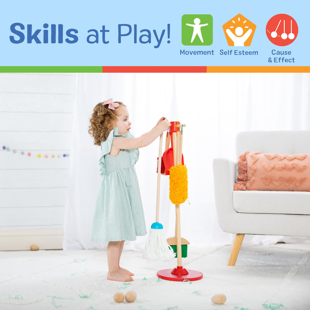 Kids Cleaning Play Set with Broom Mop and Dusting Tools