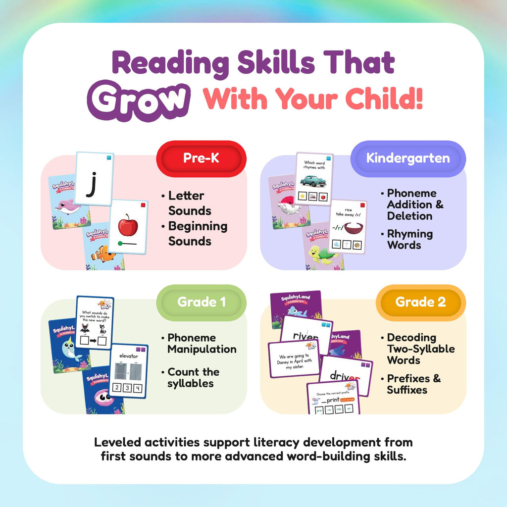 Squishy Board Game for Pre K to 2nd Grade Learning and Play