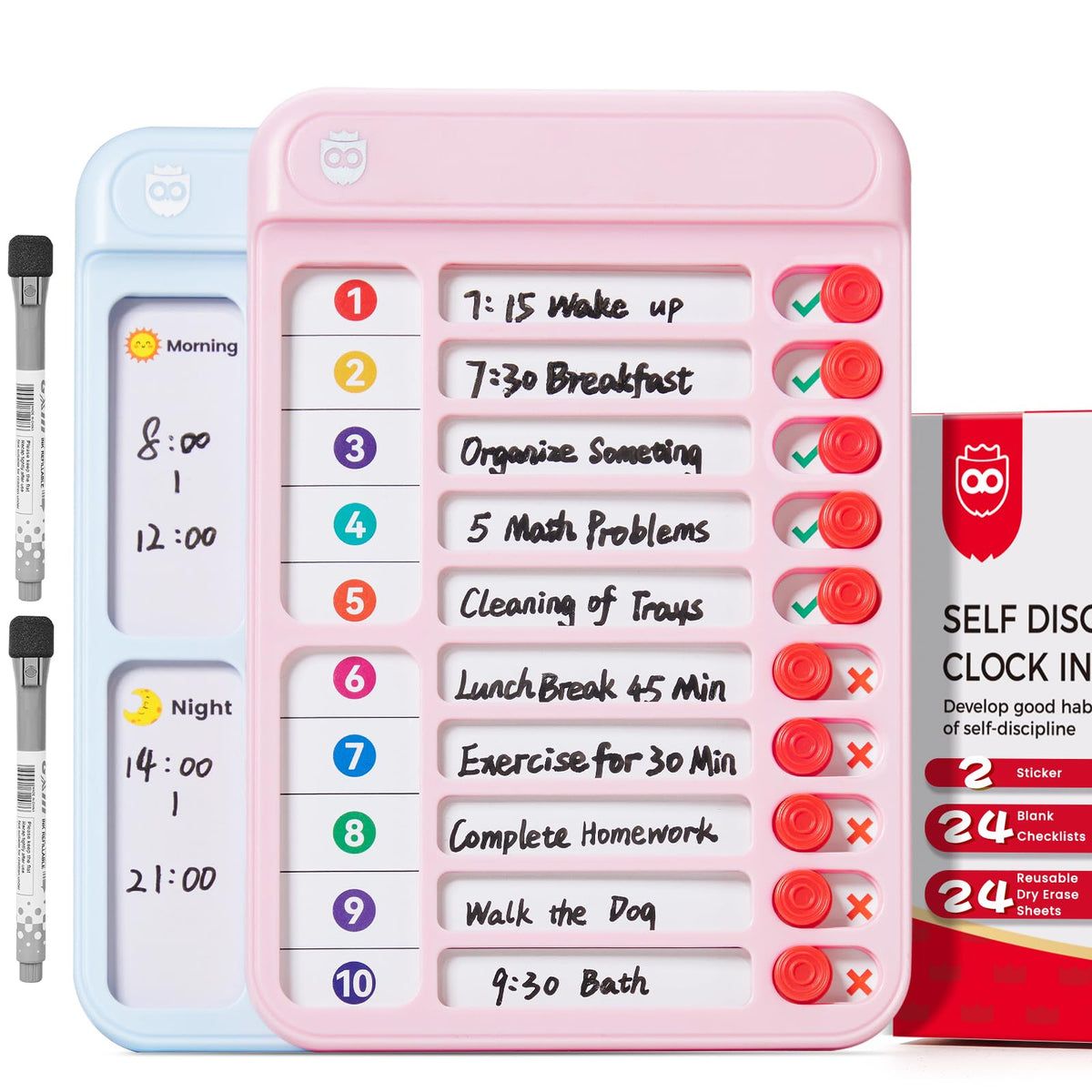Magnetic Chore Chart and Planning Board for Kids Daily Tasks