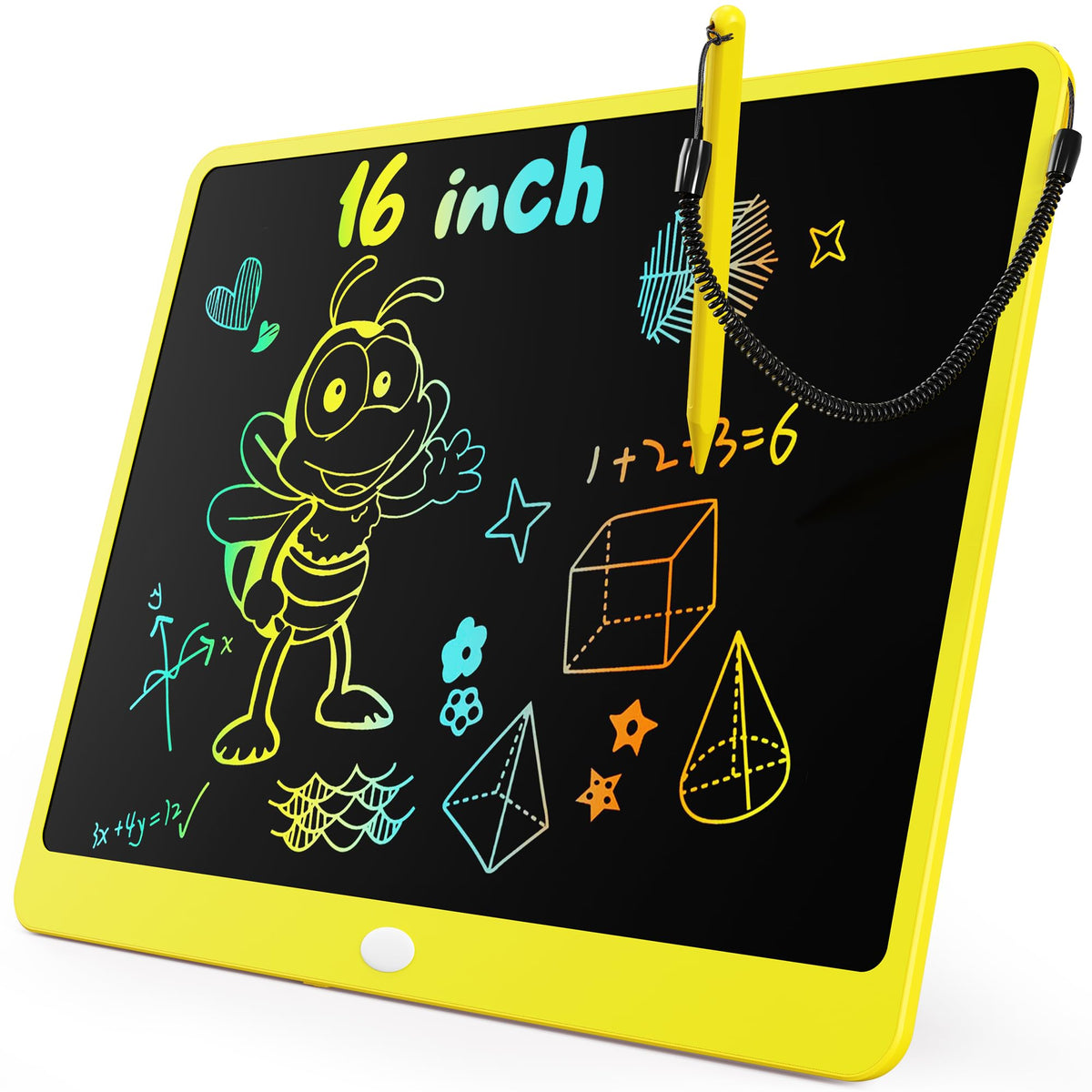 LCD Writing Tablet with Colorful Reusable Doodle Board
