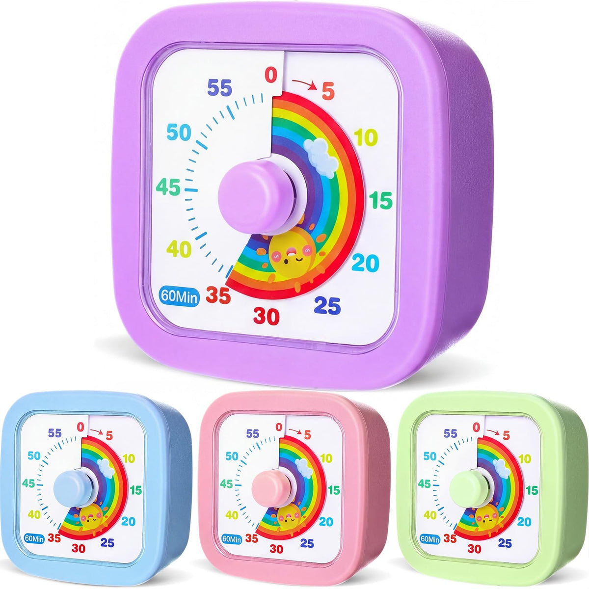 4 Pack Visual Countdown Timers for Daily Time Management
