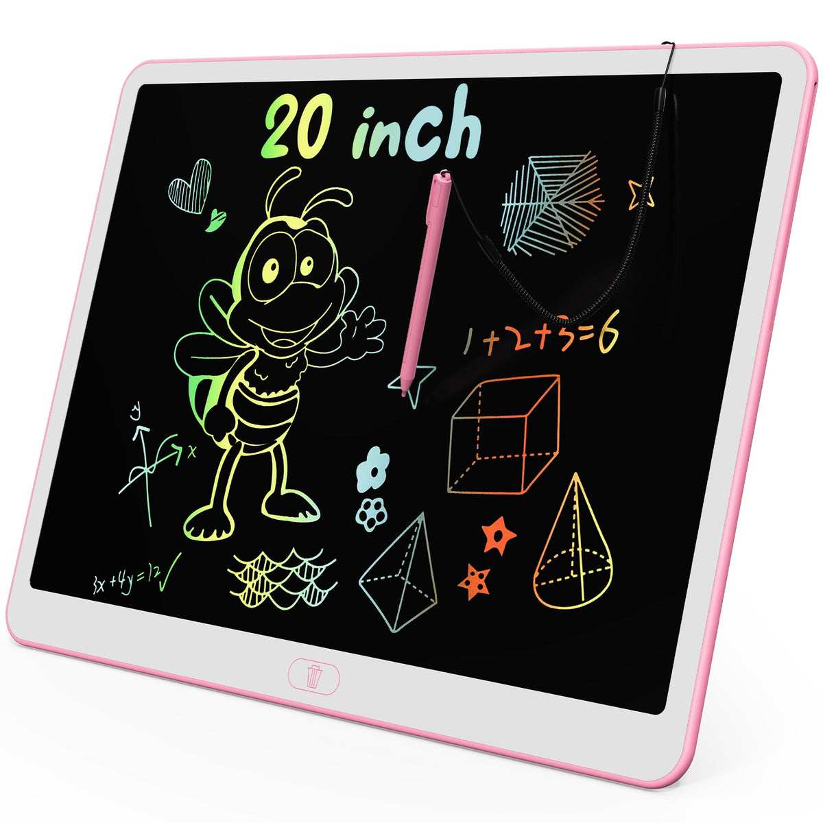 LCD Writing Tablet with Colorful Reusable Doodle Board
