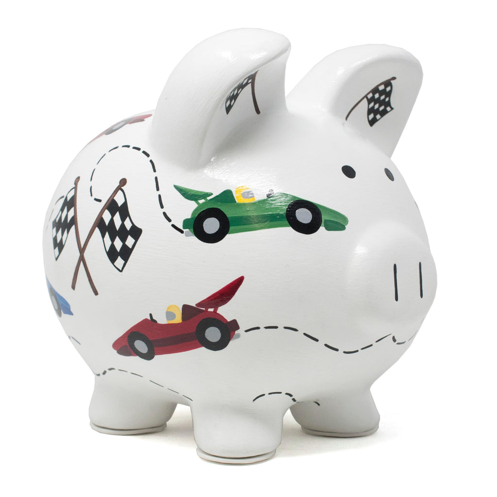 Ceramic Piggy Bank for Boys Kids Savings and Nursery Decor