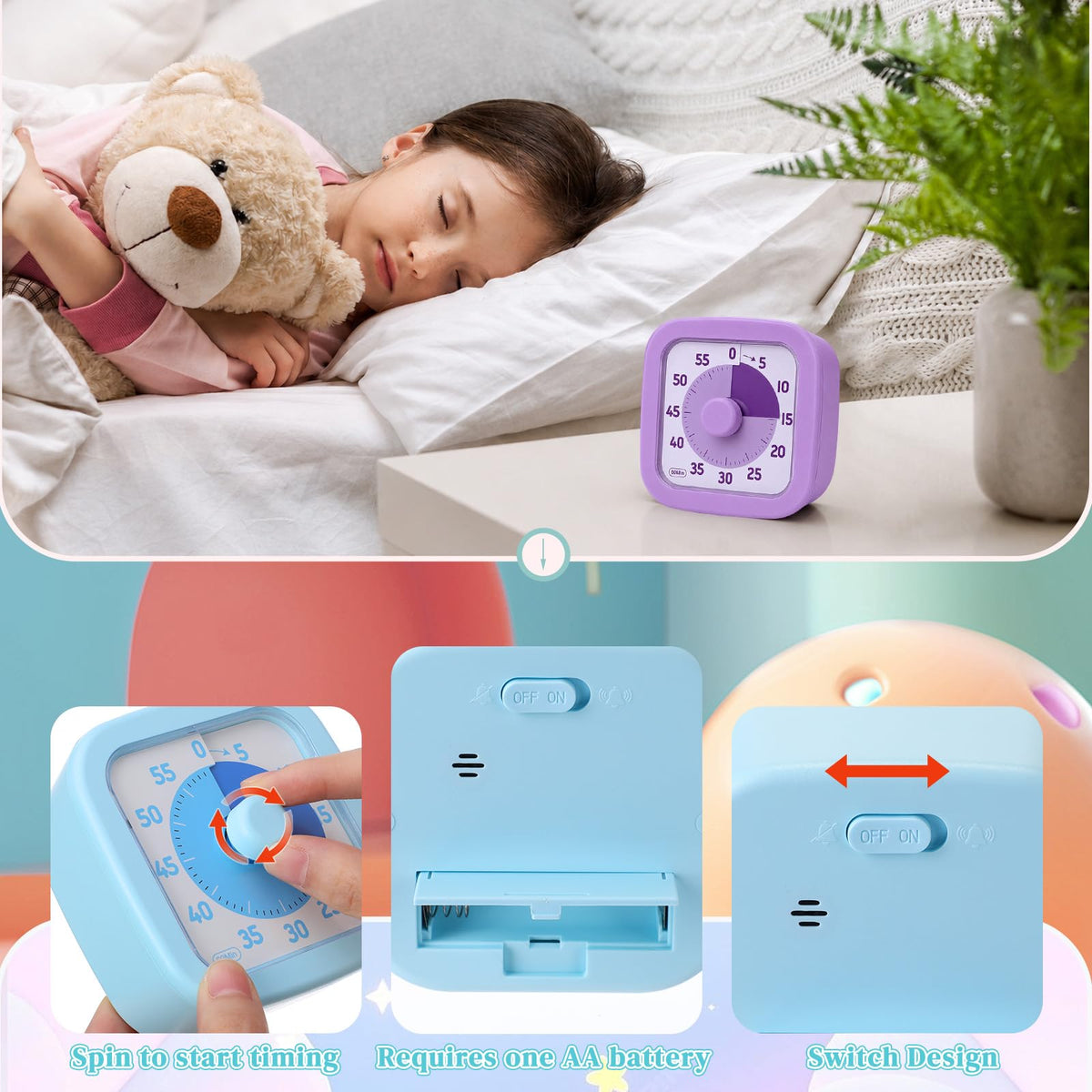 4 Pack Visual Countdown Timers for Daily Time Management
