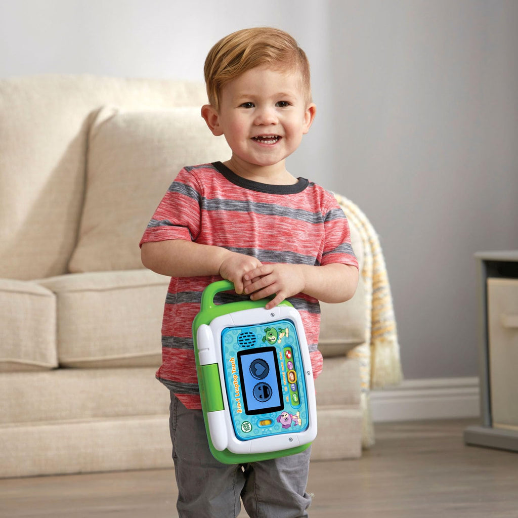 2 in 1 Touch Learning Laptop for Letters Numbers and Games