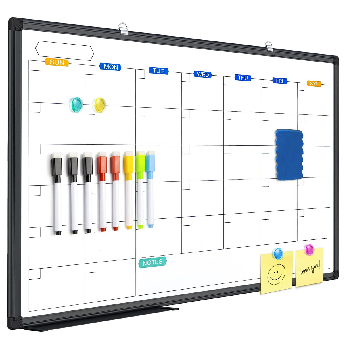 Magnetic Dry Erase Calendar Whiteboard with Aluminum Frame