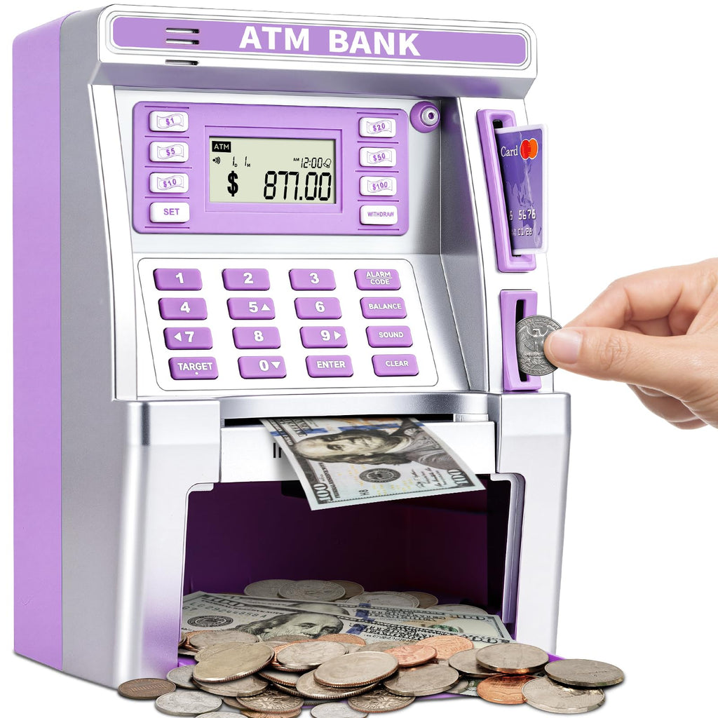 Electronic ATM Piggy Bank for Kids Money Saving and Learning