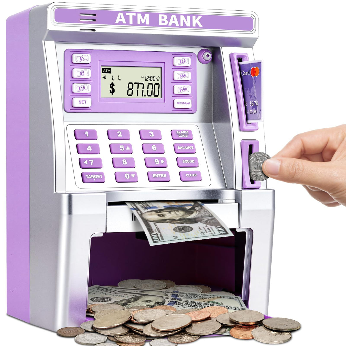 Electronic ATM Piggy Bank for Kids Money Saving and Learning