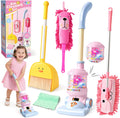 Kids Cleaning Playset with Pretend Vacuum Broom and Mop