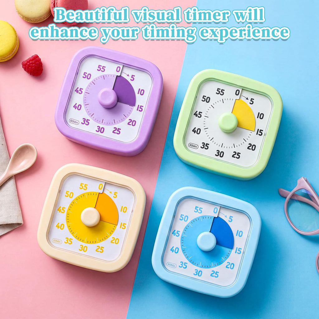 4 Pack Visual Countdown Timers for Daily Time Management