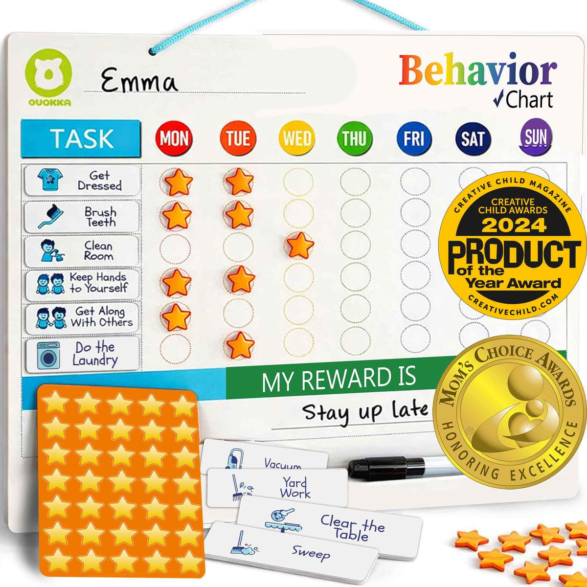 Magnetic Behavior and Chore Chart for Multiple Kids