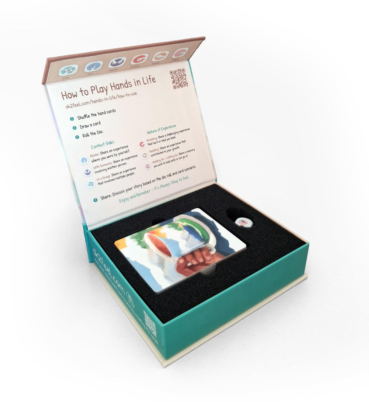 Therapy Card Deck with Dice for Emotional Learning and Reflection