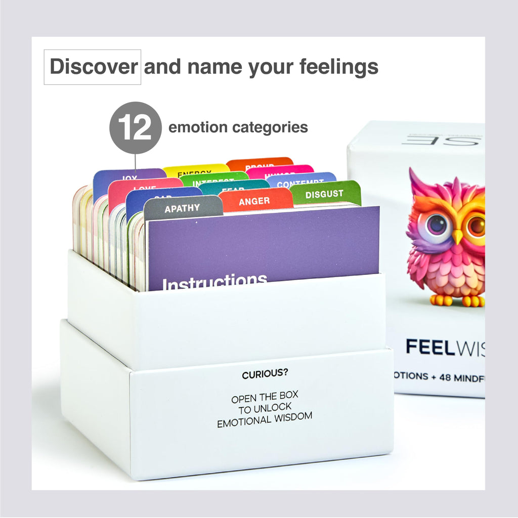 Emotional Intelligence Card Deck with 156 Emotion Cards
