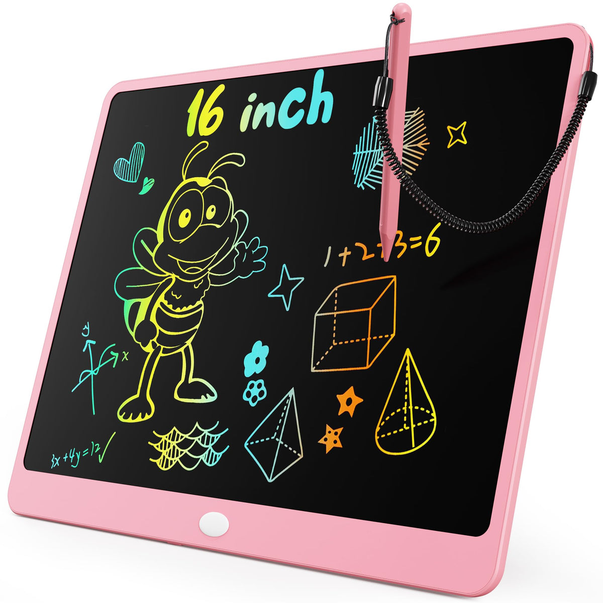 LCD Writing Tablet with Colorful Reusable Doodle Board
