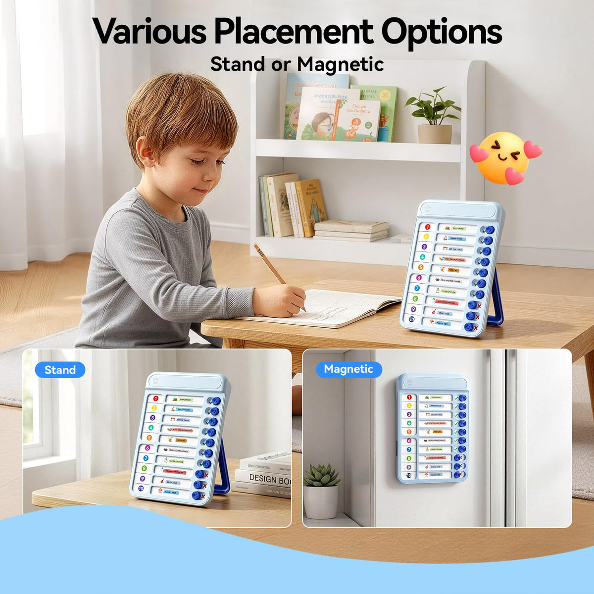 Magnetic Chore Chart and Planning Board for Kids Daily Tasks