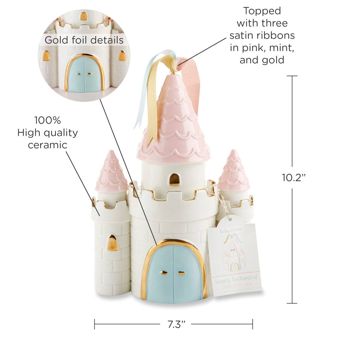 Ceramic Piggy Bank for Kids Nursery and Baby Room Decor