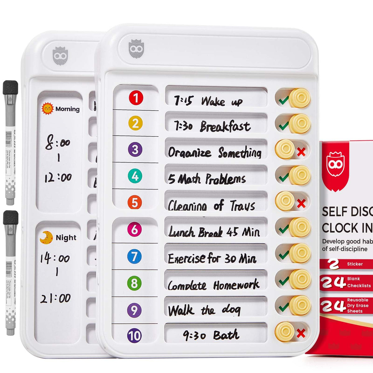 Magnetic Chore Chart and Planning Board for Kids Daily Tasks