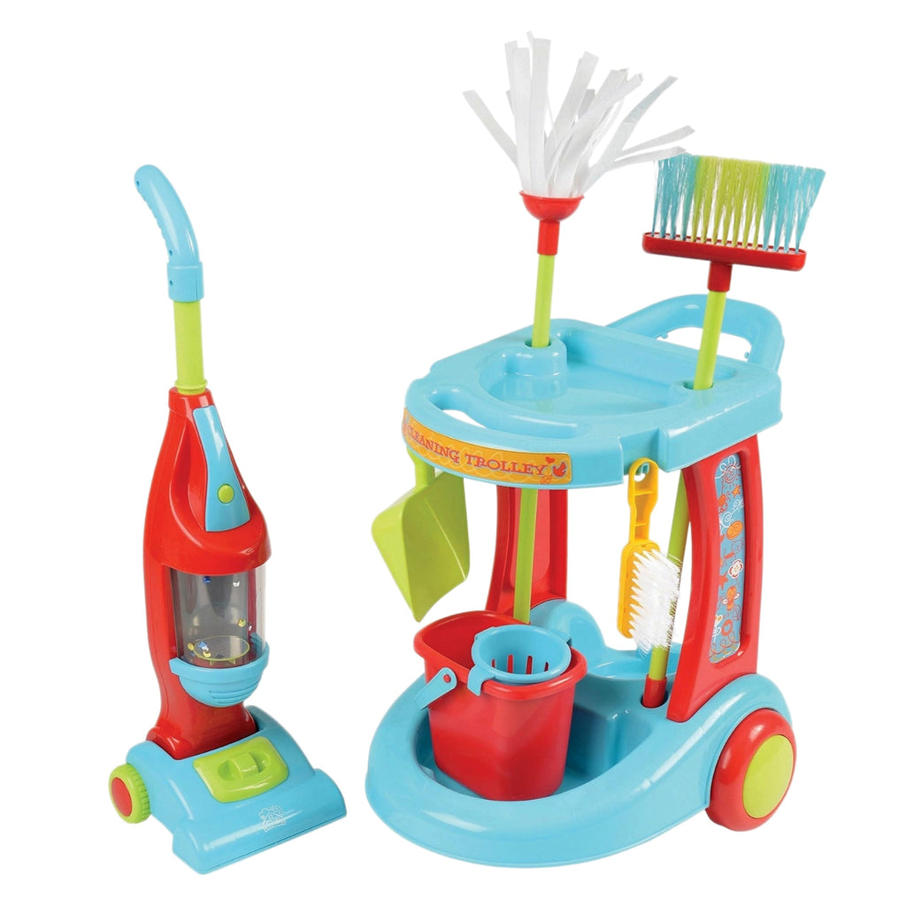 12 Piece Kids Cleaning Set with Toy Vacuum Broom and Mop