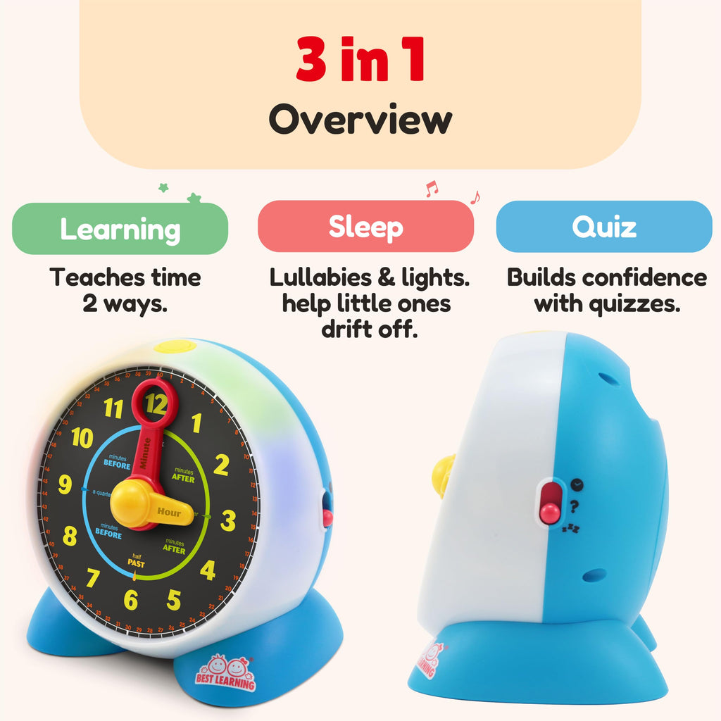 Talking Learning Clock for Kids Time Teaching and Practice