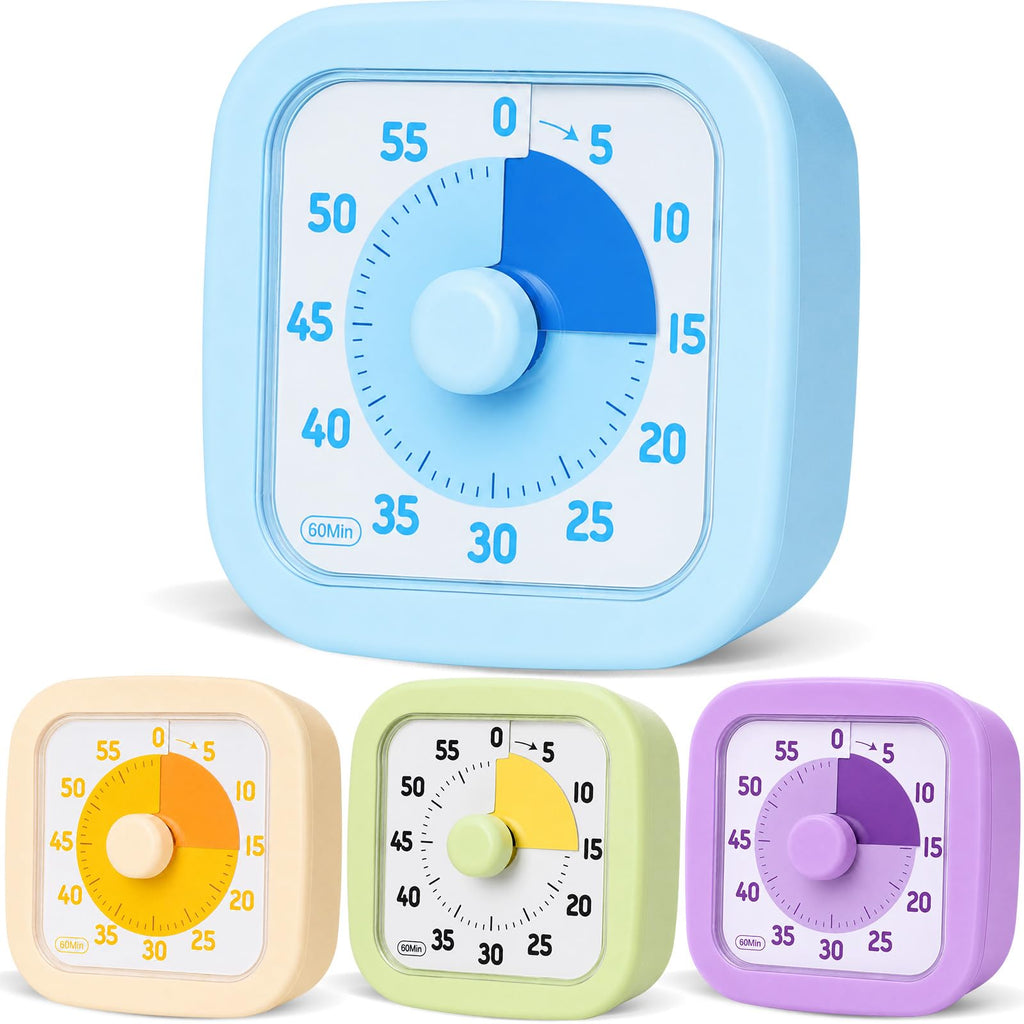 4 Pack Visual Countdown Timers for Daily Time Management