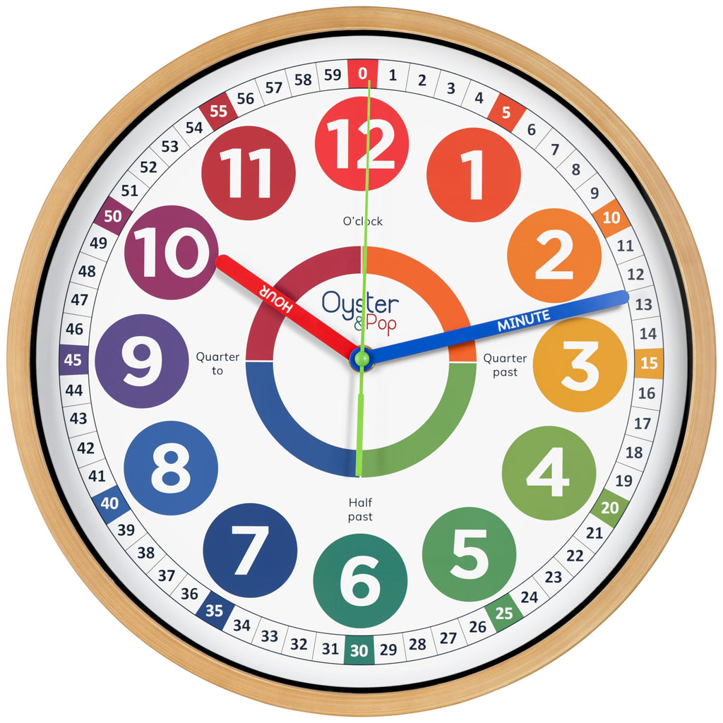 Educational Learning Clock for Kids Time Teaching and Practice