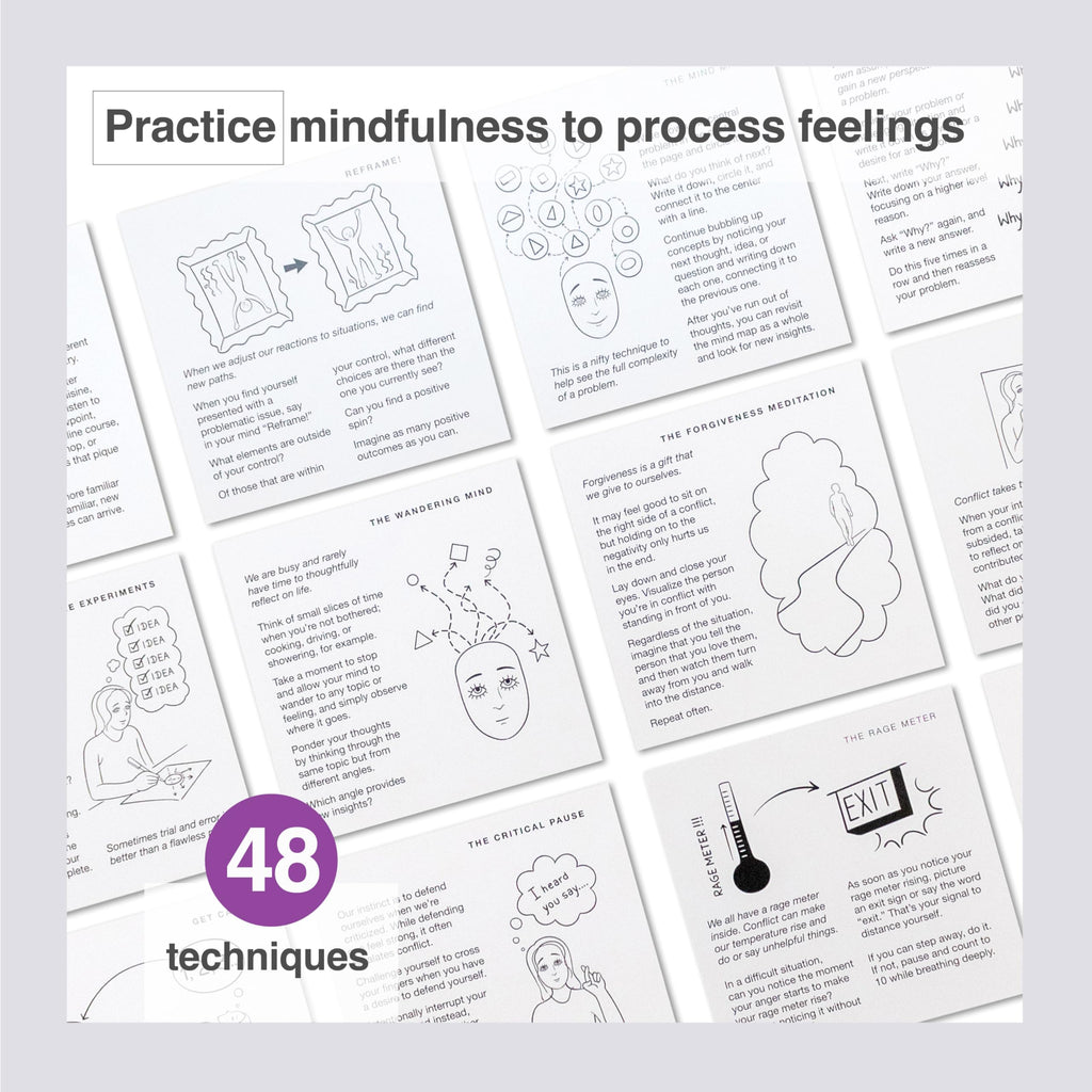 Emotional Intelligence Card Deck with 156 Emotion Cards
